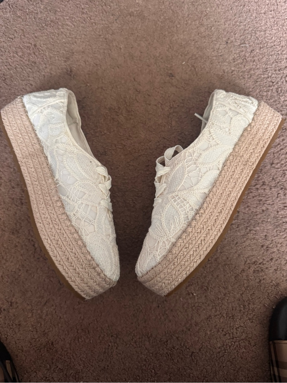 TOMS Women's Valencia Lace-Up Platform Espadrille size 10 new w/out box